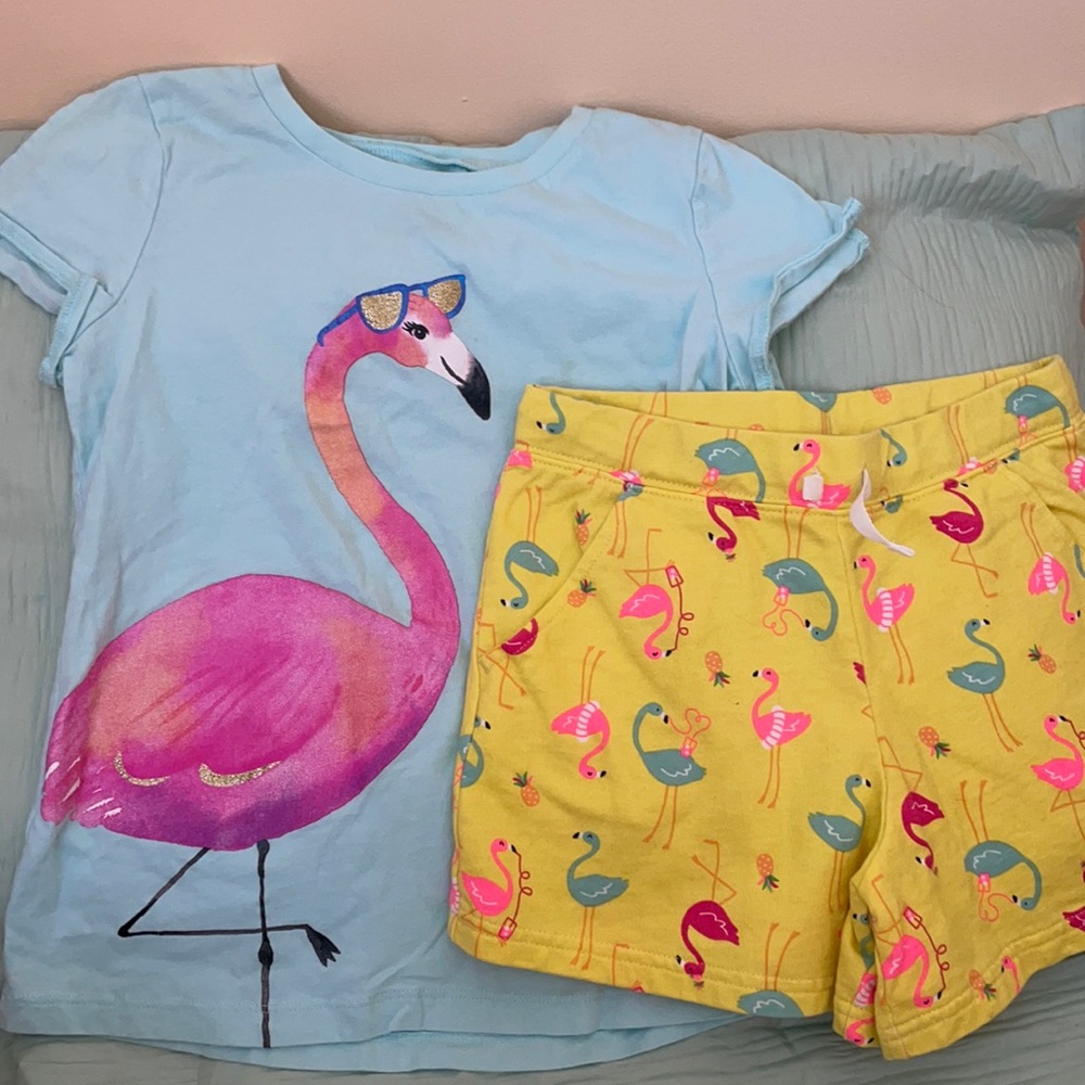 Carter’s kids girls size 10 matching shirt/shorts